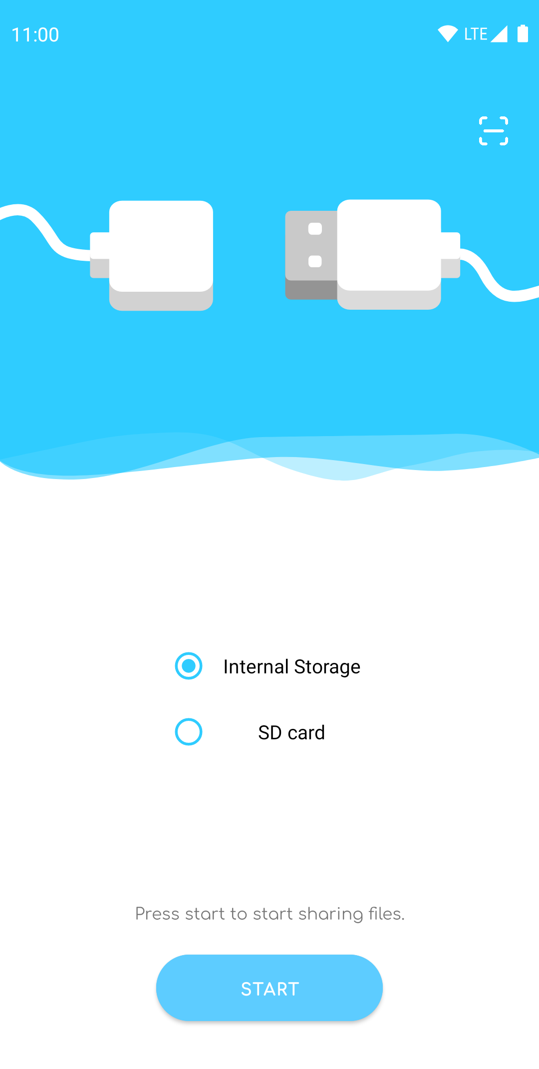 Captura de pantalla de la aplicación NO-USB